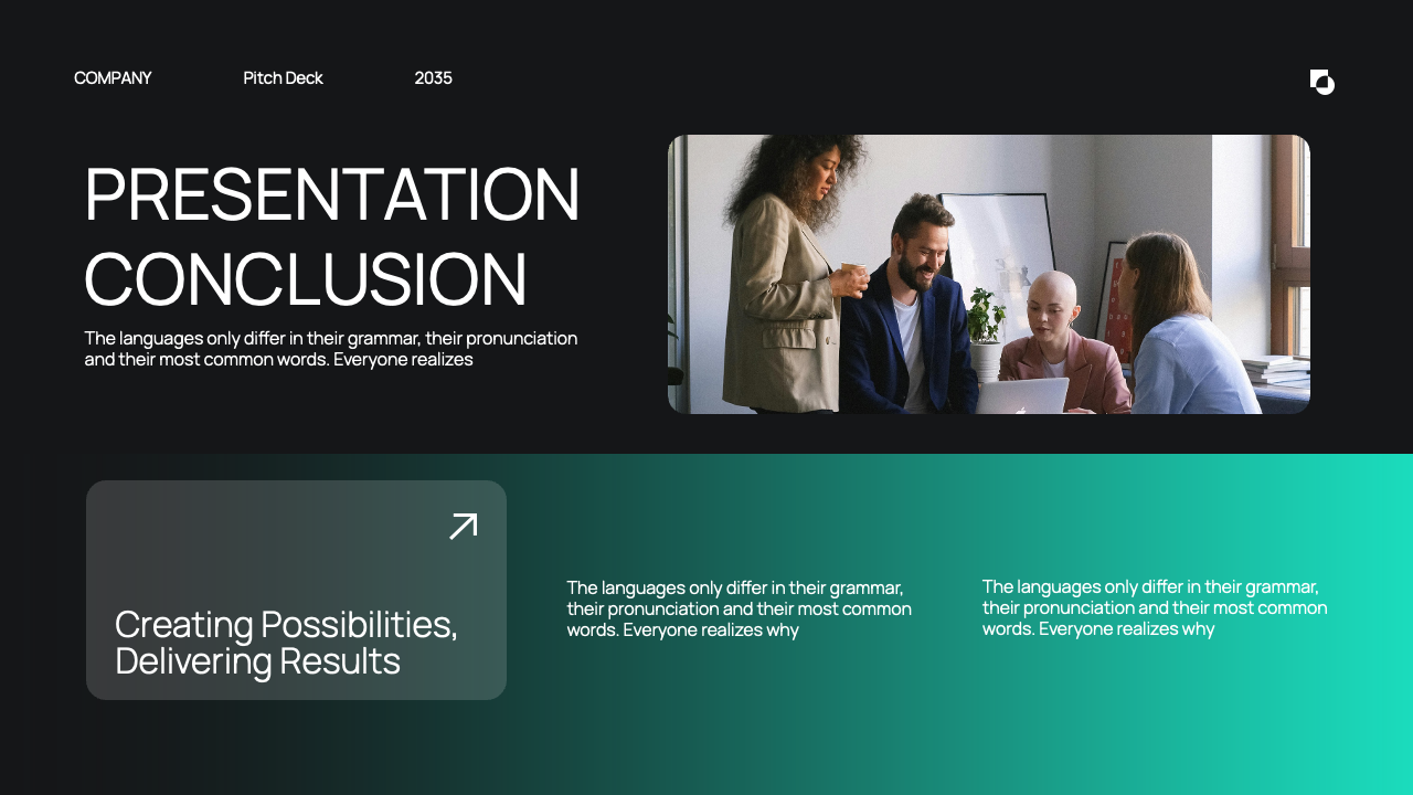 Black Blue Purple Gradient Modern Pitch Deck Presentation, Presentation ...