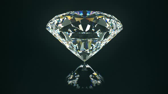 Beautiful diamond. Seamless animated presentation of rotating precious gem. alt