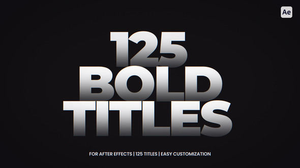 Must-Have Titles For After Effects Titles template preview