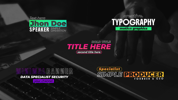 Trend Titles Minimalist Titles template preview