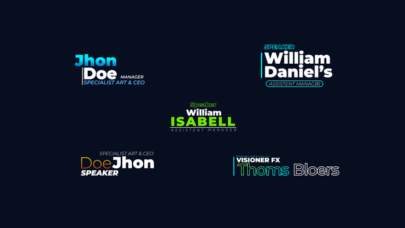 Simple Lower Thirds Animation Titles template preview