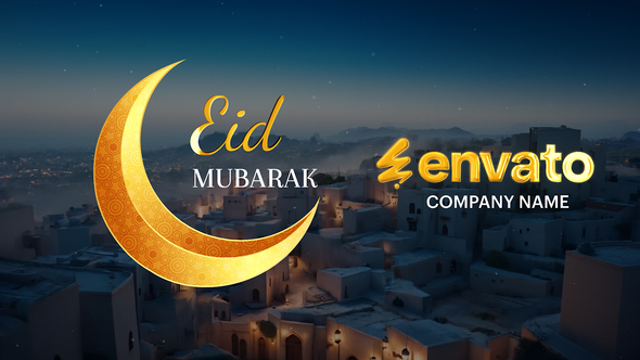 Eid Mubarak Logo Reveal Logo Stings template preview