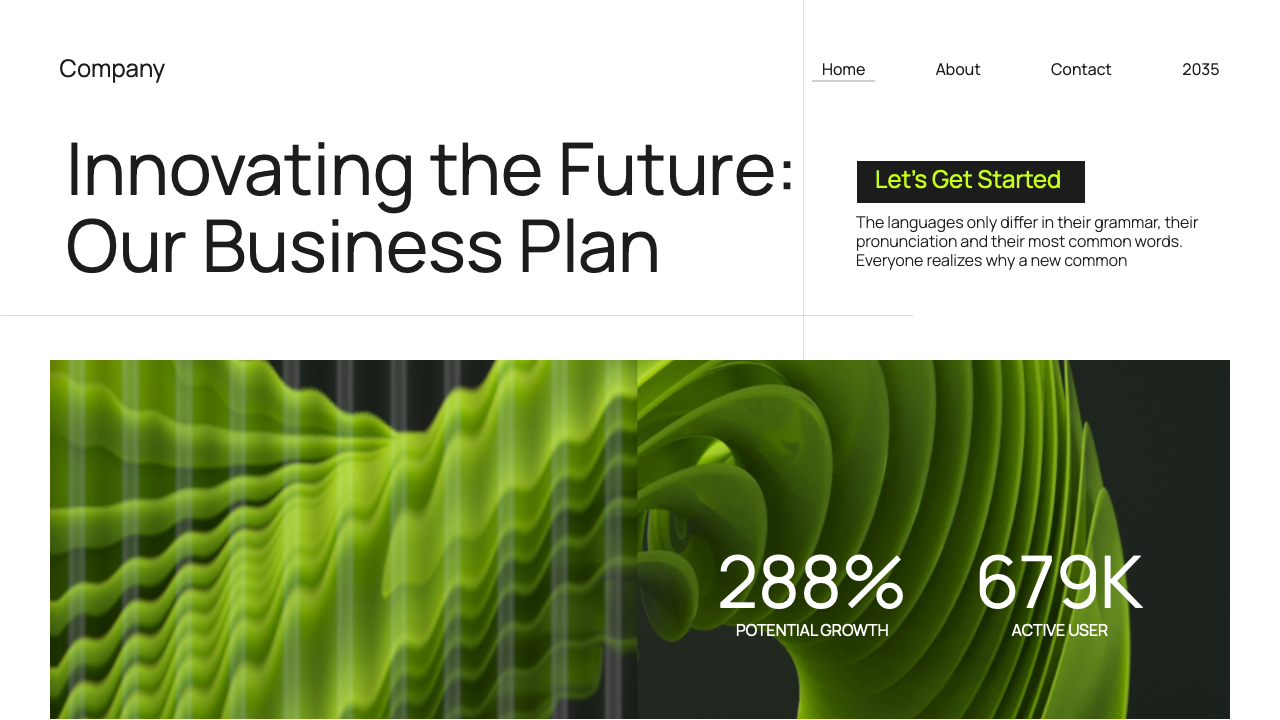 Green White Black Modern Minimalist Business Plan Presentation ...