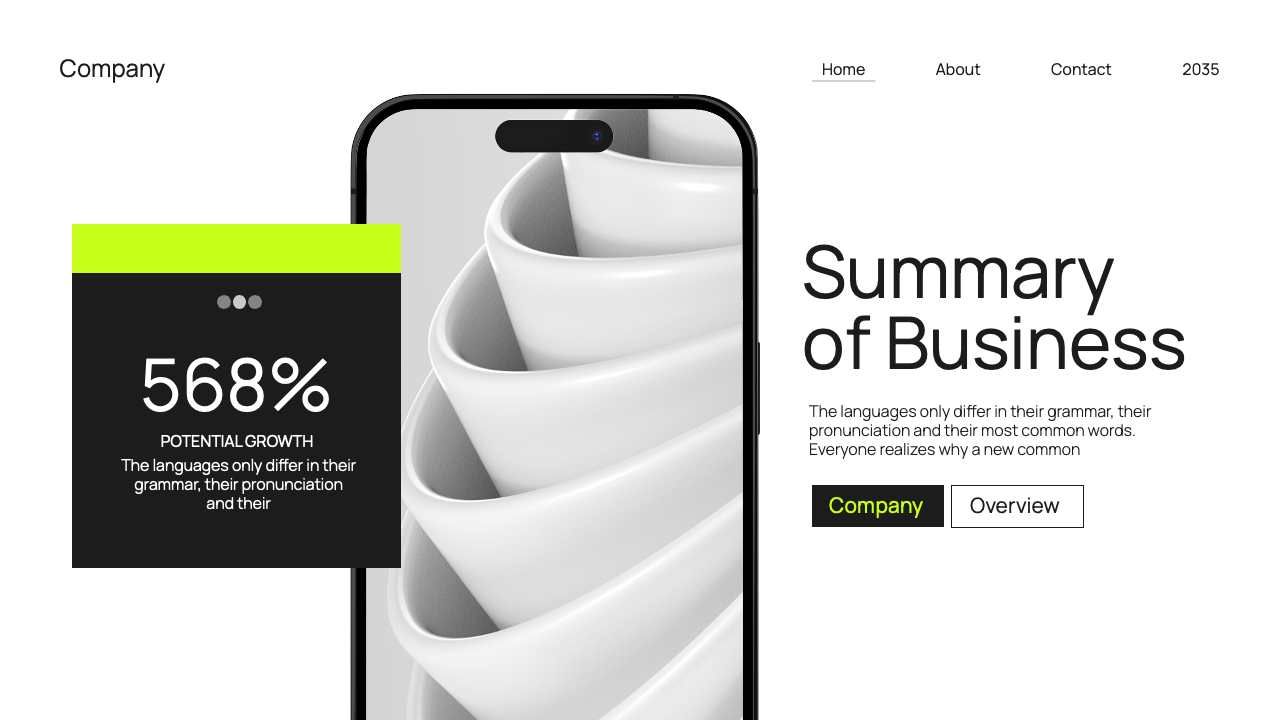 Green White Black Modern Minimalist Business Plan Presentation ...