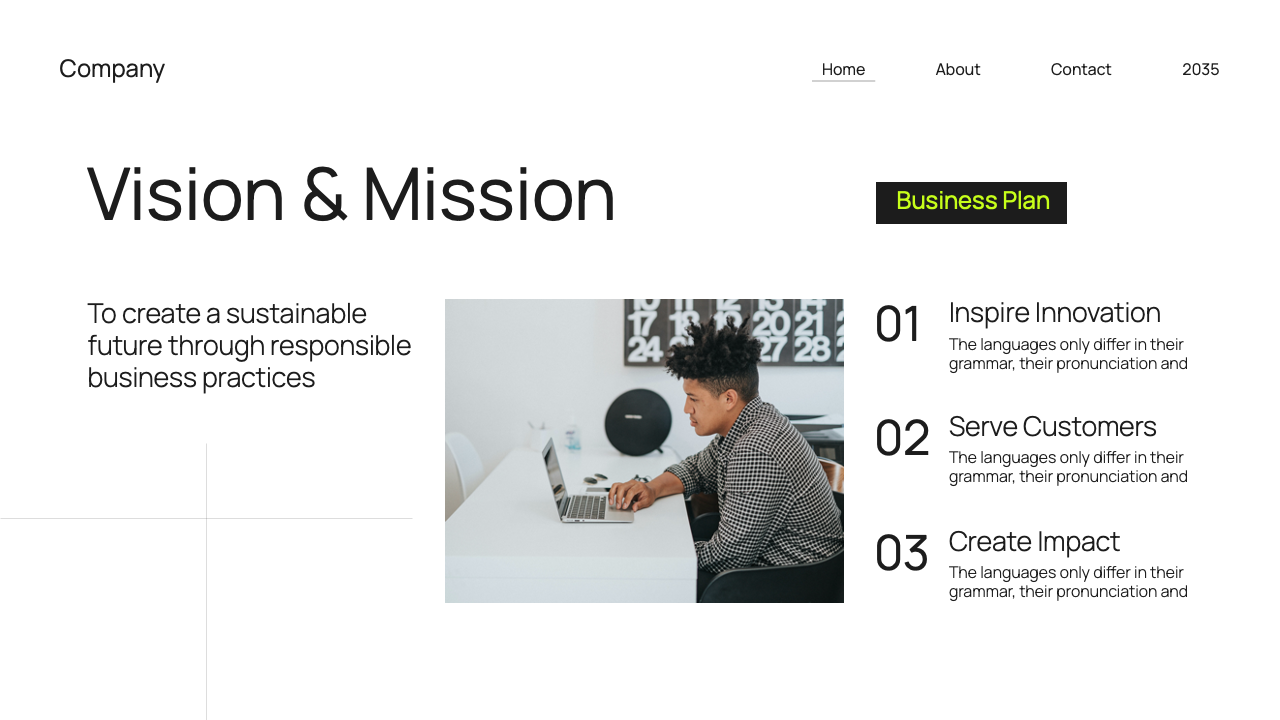 Green White Black Modern Minimalist Business Plan Presentation ...