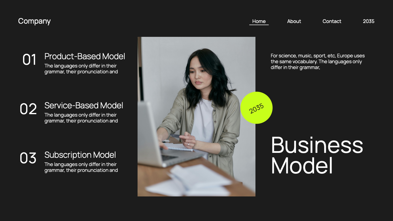 Green White Black Modern Minimalist Business Plan Presentation ...