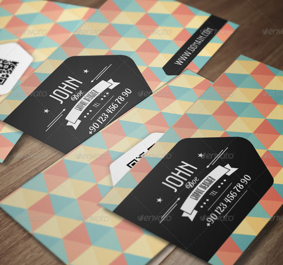 Retro Style Business Cards by Kirli_Kedi GraphicRiver