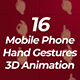 3D Hand Touch Gestures for Smartphone - VideoHive Item for Sale