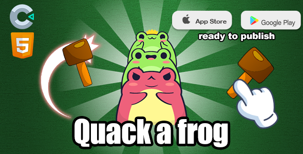 Quack a frog - Construct 3 - HTML5 - Casual - Mobile game