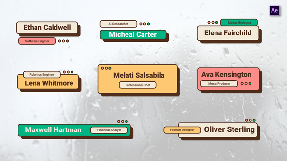 Creative Lower Thirds Titles template preview
