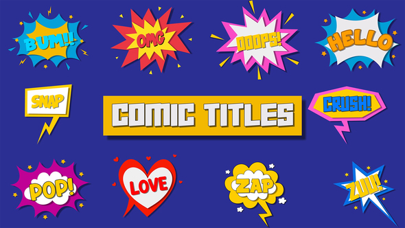 10 Comics Titles Titles template preview