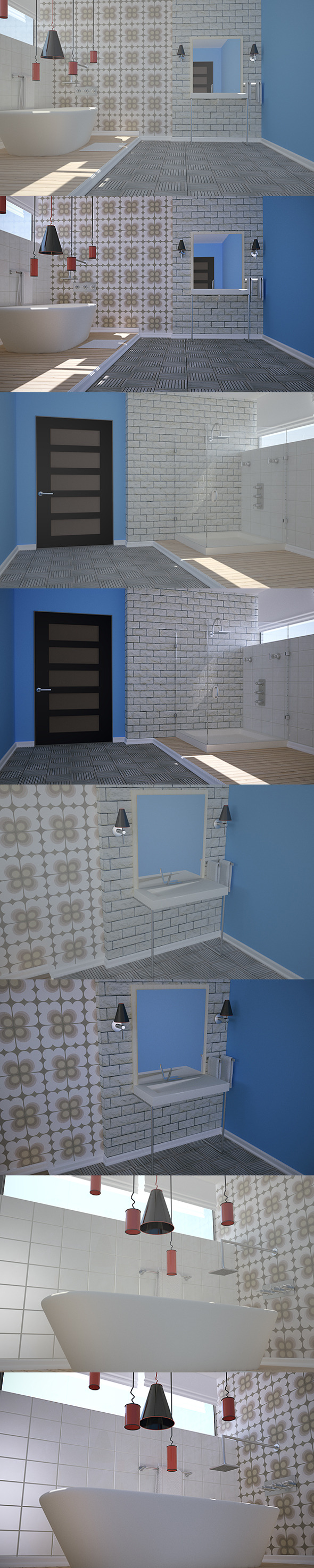 Bathroom Design (VrayC4D) - 3Docean 5130237
