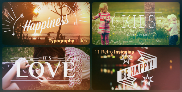 Typography titles | 11 Retro Insignias
