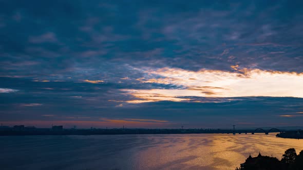 Cloudy Sky Sheltered a Beautiful Shiny River alt