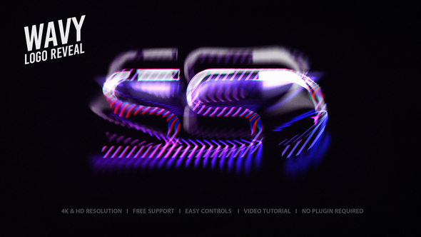 Waves Logo Reveal Logo Stings template preview