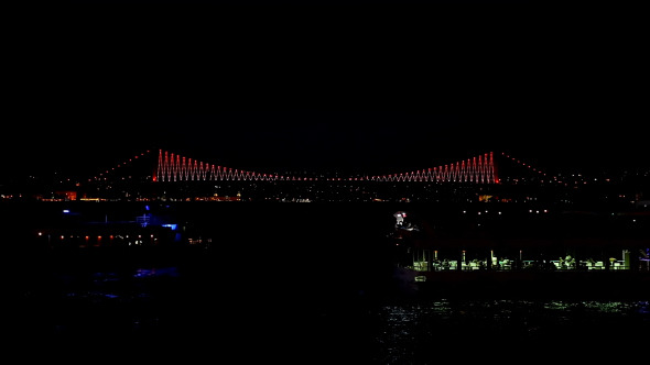 Istanbul Bosphorus Bridge Night Time