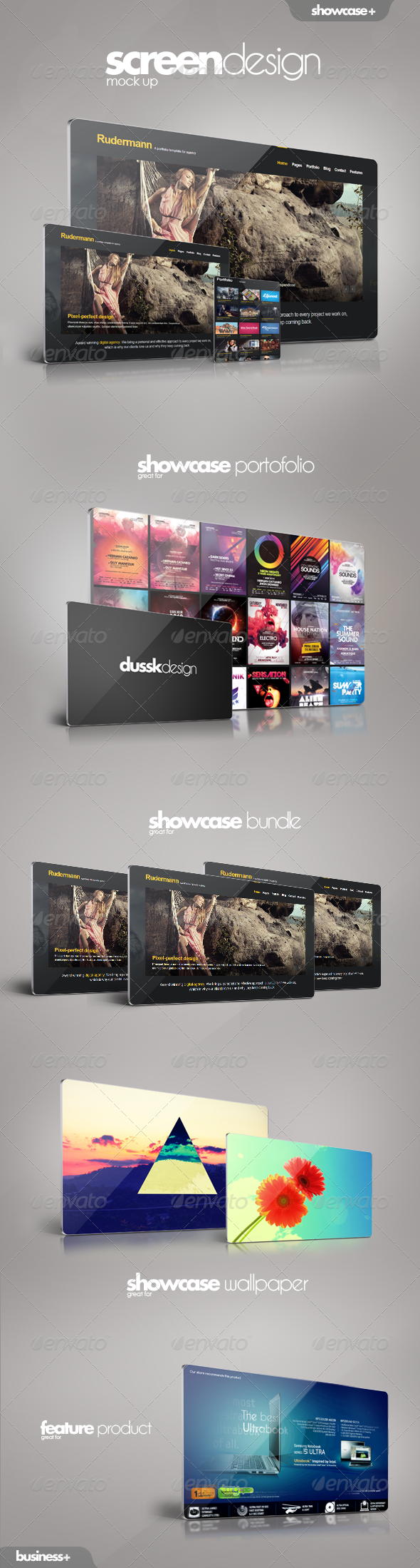 Screen Mockup - Website Displays