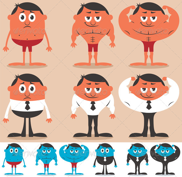 Before and After - People Characters