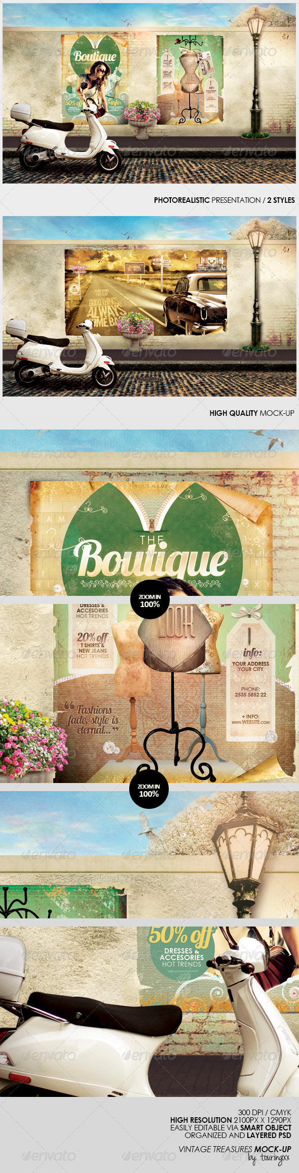 Vintage Treasures Mock-Up - Flyers Print