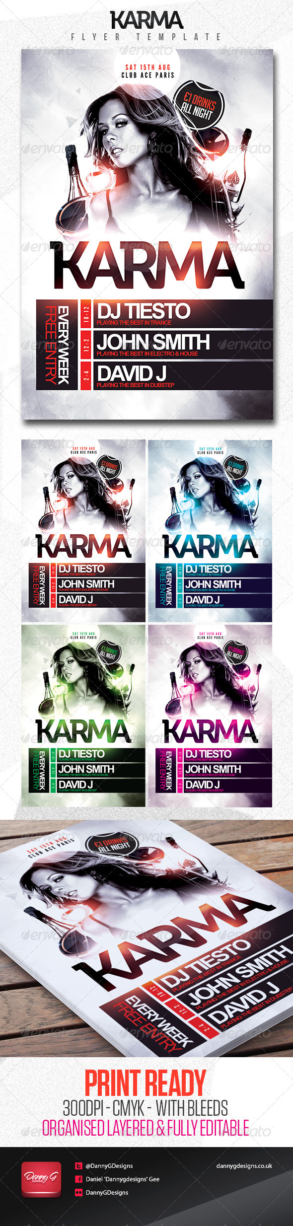 Karma Flyer Template - Clubs & Parties Events