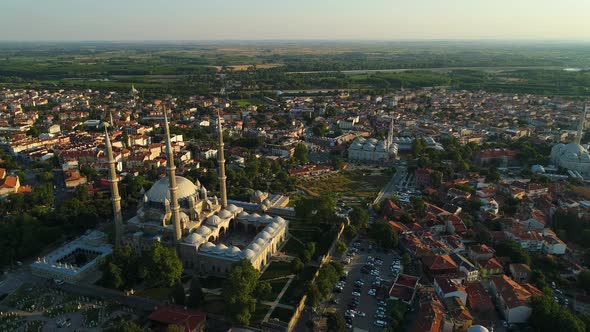 Turkey Mosque Sunset Aerial View alt