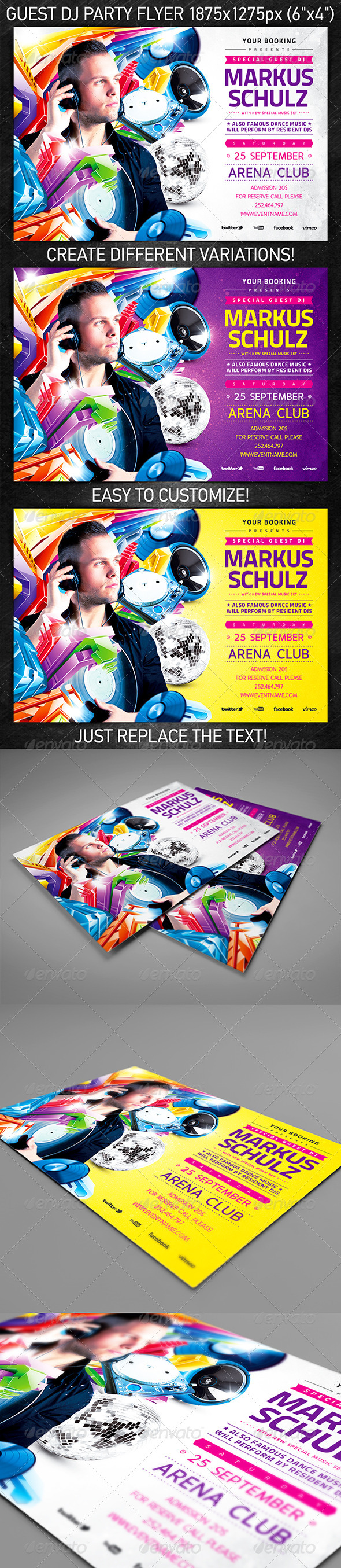 Guest DJ Party Flyer Vol.2 - Clubs & Parties Events