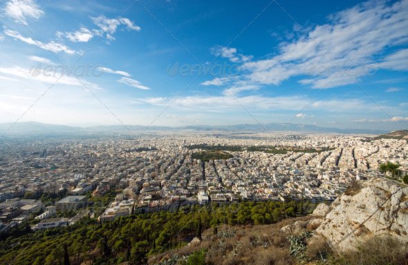 View over Athens - Stock Photo - Images