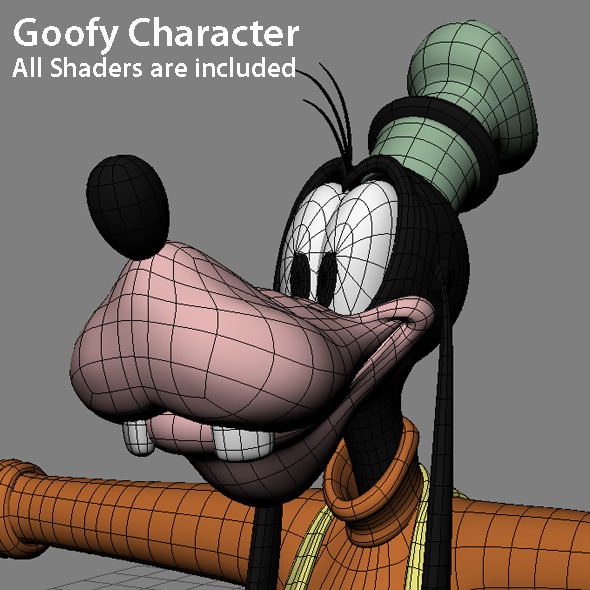 Goofy Character - 3DOcean Item for Sale