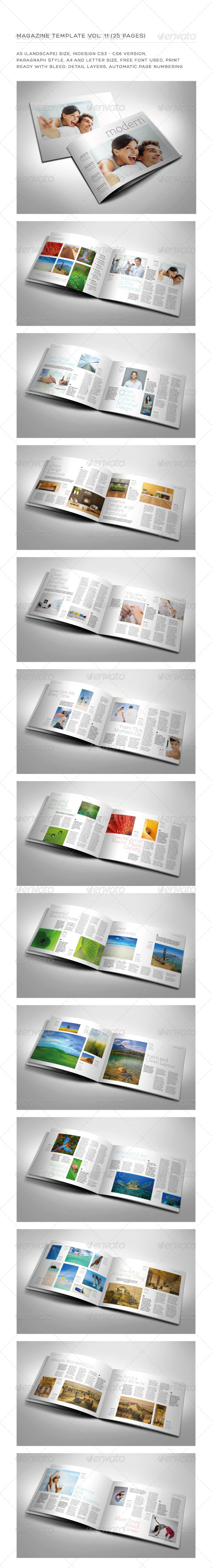A5 Landscape 25 Pages mgz (Vol. 11) - Magazines Print Templates