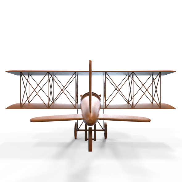 Carved Wooden Airplane - 3Docean 5179509