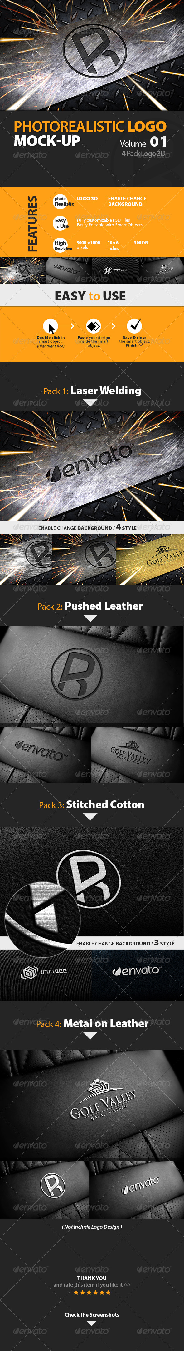 Photorealistic Logo 3D Mock-up Vol 1_Richhunter - Logo Product Mock-Ups