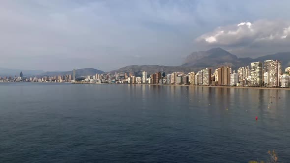 Time Lapse footage of the beautiful sunset taken in Benidorm Alicante in Spain alt