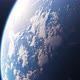 Cinematic zoom in scene to the planet earth Surface.Cloudy landscape in the right globe side. - VideoHive Item for Sale