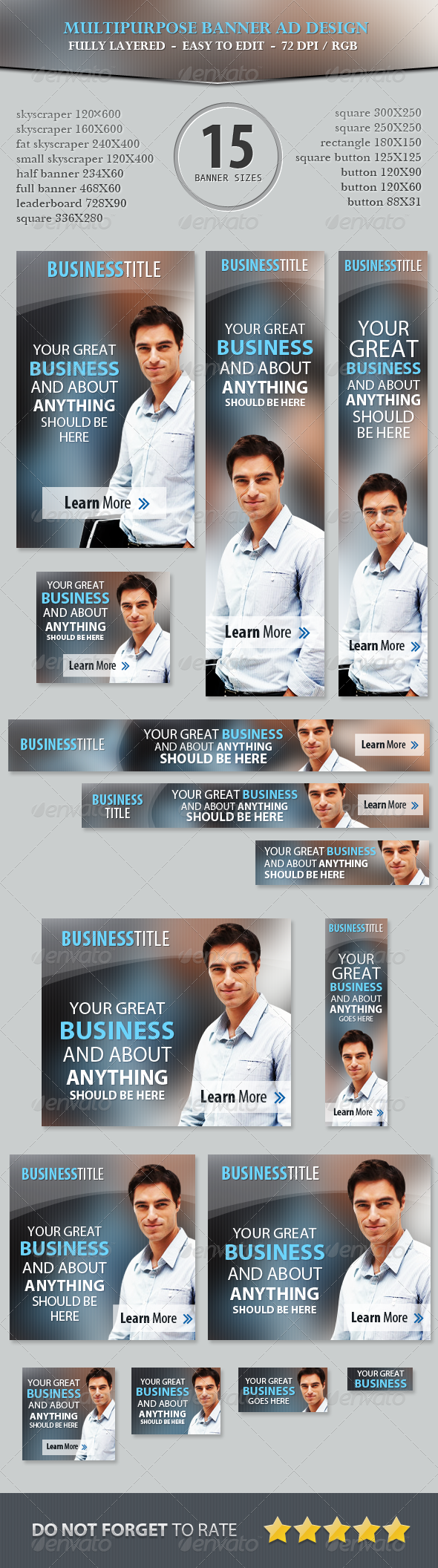 Multipurpose Business Banner ad Design - Banners & Ads Web Elements