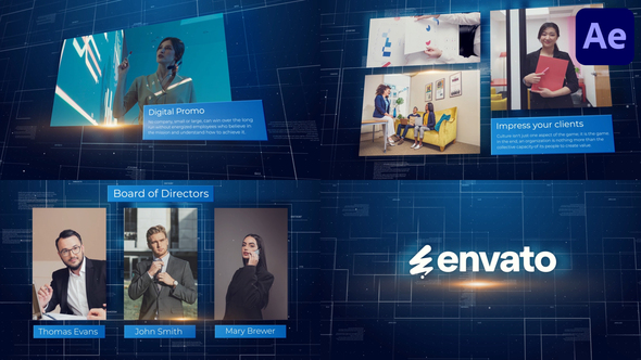 Digital HUD Promo for After Effects Openers template preview