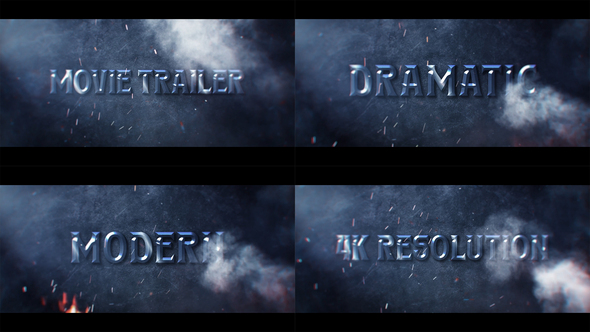 Cinematic Action Trailer Titles template preview
