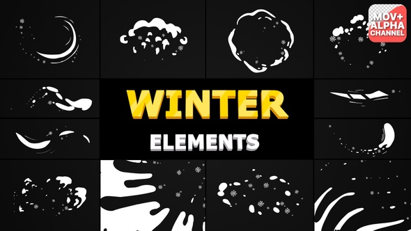 Snow Motion Elements | Motion Graphics