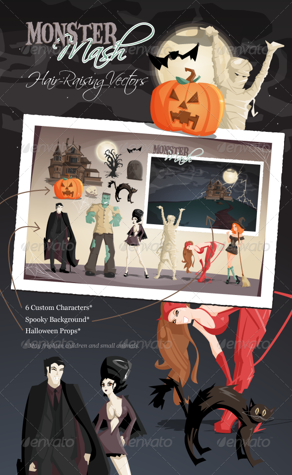 Monster Mash Halloween Vectors - Halloween Seasons/Holidays