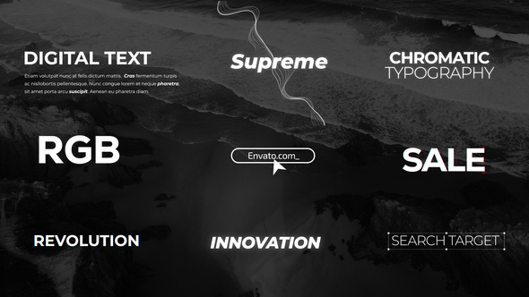 RGB Typography | Text Titles Titles template preview