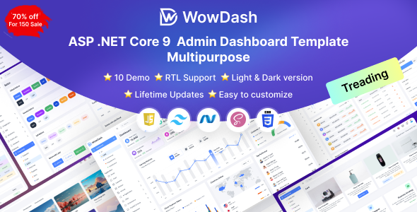 WowDash - ASP .NET Core 9 - Tailwind CSS - Multipurpose Admin Dashboard ...