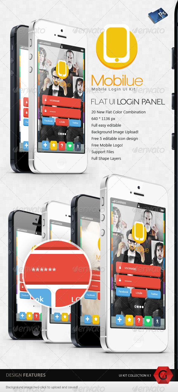Mobilue Login ui Kit - 1 - User Interfaces Web Elements