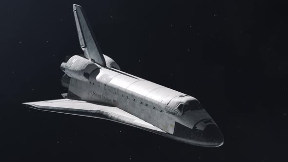 Space Shuttle Drifting Amongst the Stars
