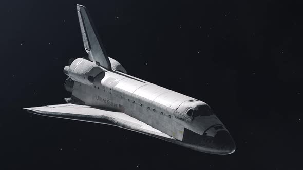 Space Shuttle Drifting Amongst the Stars alt