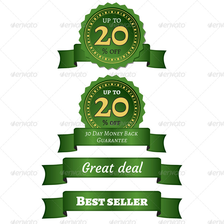 Price Stickers & Ribbons by GFXTemplate GraphicRiver