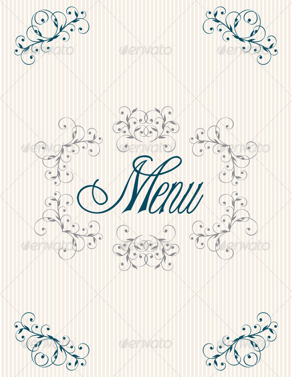 Vintage Menu Cover Design