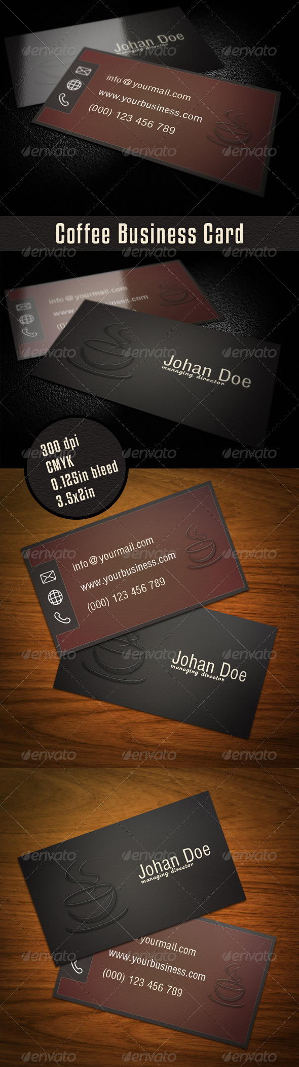 Coffee Business Card - Industry Specific Business Cards