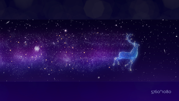 Christmas Reindeer Widescreen Background