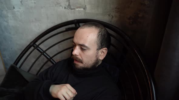 Sad Desperate Broken Heart Young Bearded Man Alone alt