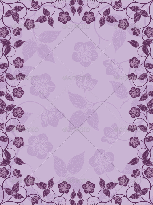 Vintage floral frame. Decorative pattern