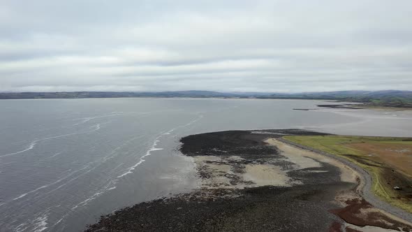 Flying Above Rossnowlagh Beach in County Donegal Ireland alt